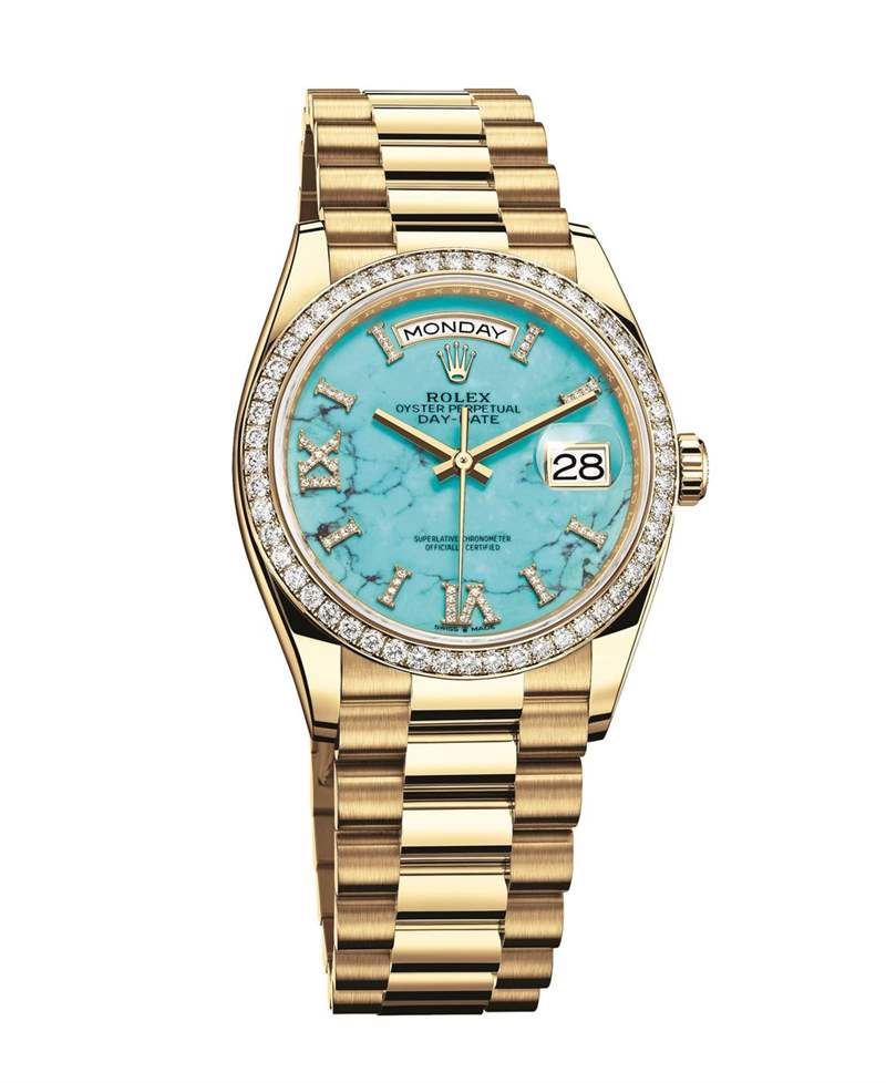 鑲上綠松石、孔雀石等天然寶石手表是獨一無二的收藏品-復刻表