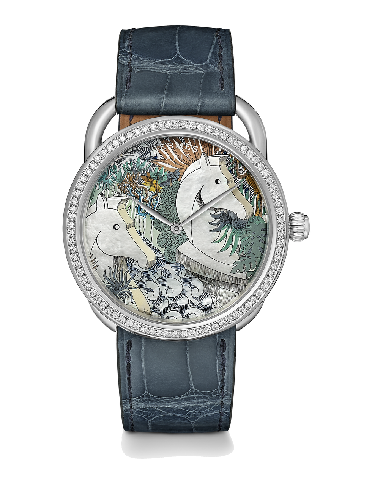 愛馬仕絲巾成為表盤亮點,把「愛馬仕藝術絲巾」圖騰收進表盤-復刻表