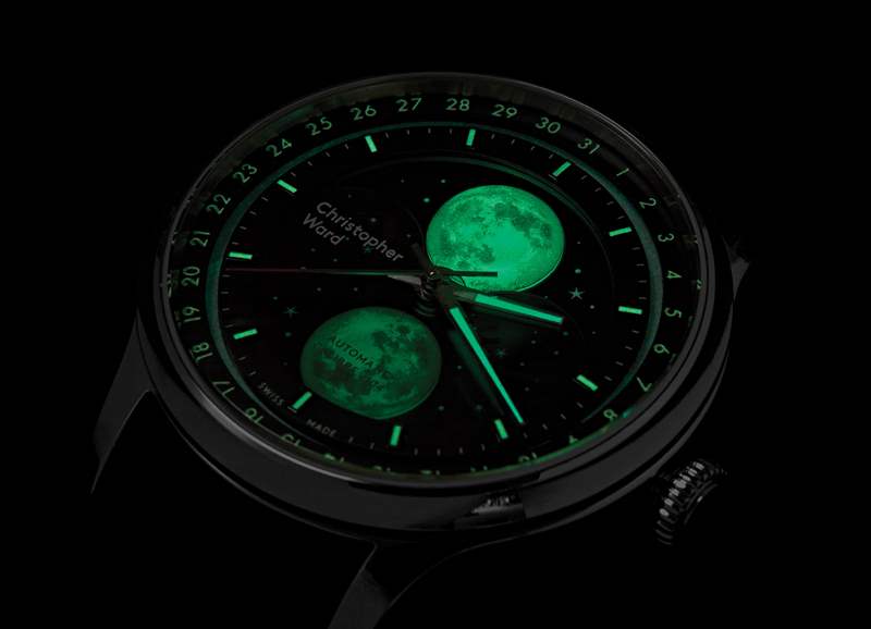 介紹Christopher Ward C1 Moonglow腕表-復刻表