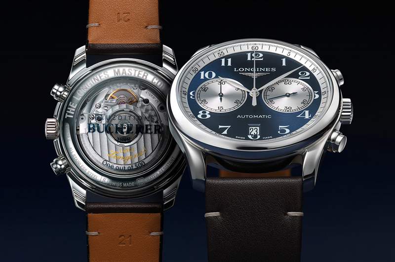 浪琴表大師系列計(jì)時(shí)碼表寶齊萊藍(lán)色版手表-復(fù)刻表