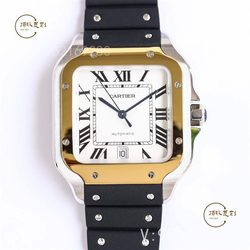 GF廠推出氟膠帶款式山度士復(fù)刻表,gf廠卡地亞山度士有哪些款式-復(fù)刻表