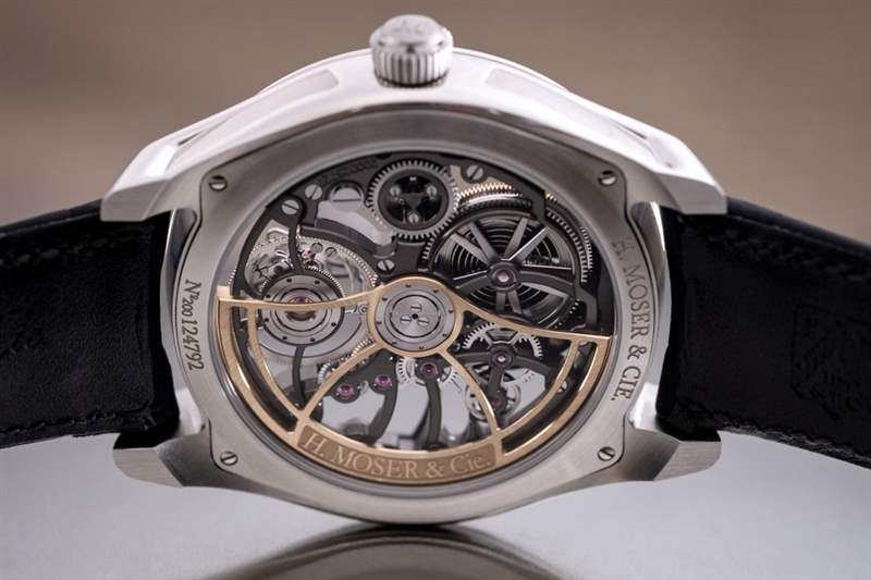 H. Moser & Cie.Pioneer Cylindrical Tourbillon Skeleton以全新方式打造圓柱陀飛輪機(jī)芯-復(fù)刻表