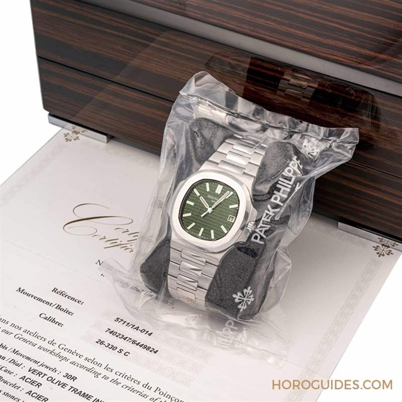 百達翡麗Nautilus 5711綠面首次登上拍賣,「單封Sealed」定價11倍落槌拍出-復刻表