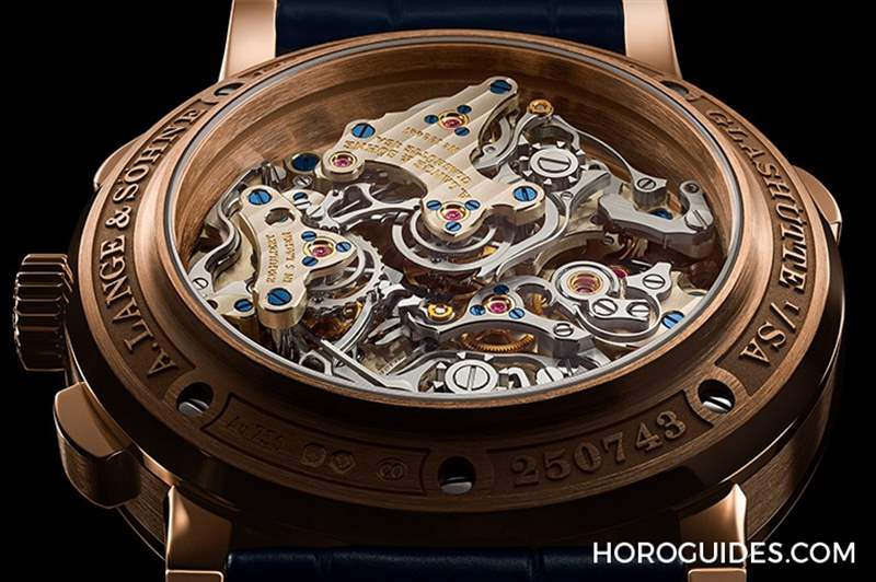 朗格Triple Split三追針計時,推出貴氣藍金新色-復刻表