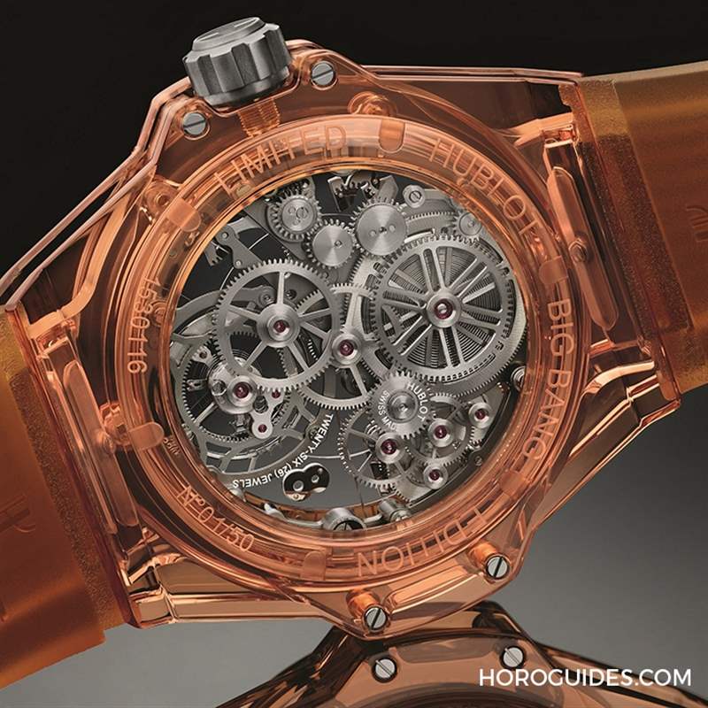 2021 LVMH鐘表周速報(bào)｜HUBLOT冰橙藍(lán)寶石陀飛輪自動(dòng)上鏈腕表、陶瓷鏈帶計(jì)時(shí)碼表-復(fù)刻表