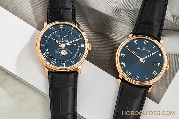 一身斯文下的獨(dú)門本事｜寶珀Villeret午夜藍(lán)全日歷月相與超薄腕表-復(fù)刻表