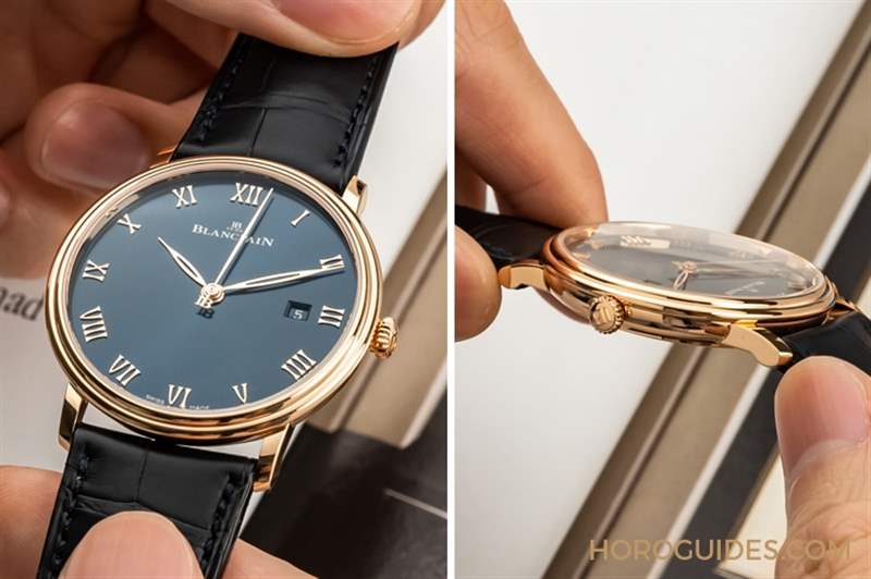 一身斯文下的獨(dú)門本事｜寶珀Villeret午夜藍(lán)全日歷月相與超薄腕表-復(fù)刻表