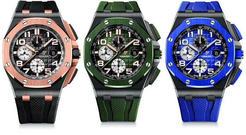 愛彼ap皇家橡樹離岸煙熏表盤，男士們的顏色-復(fù)刻表