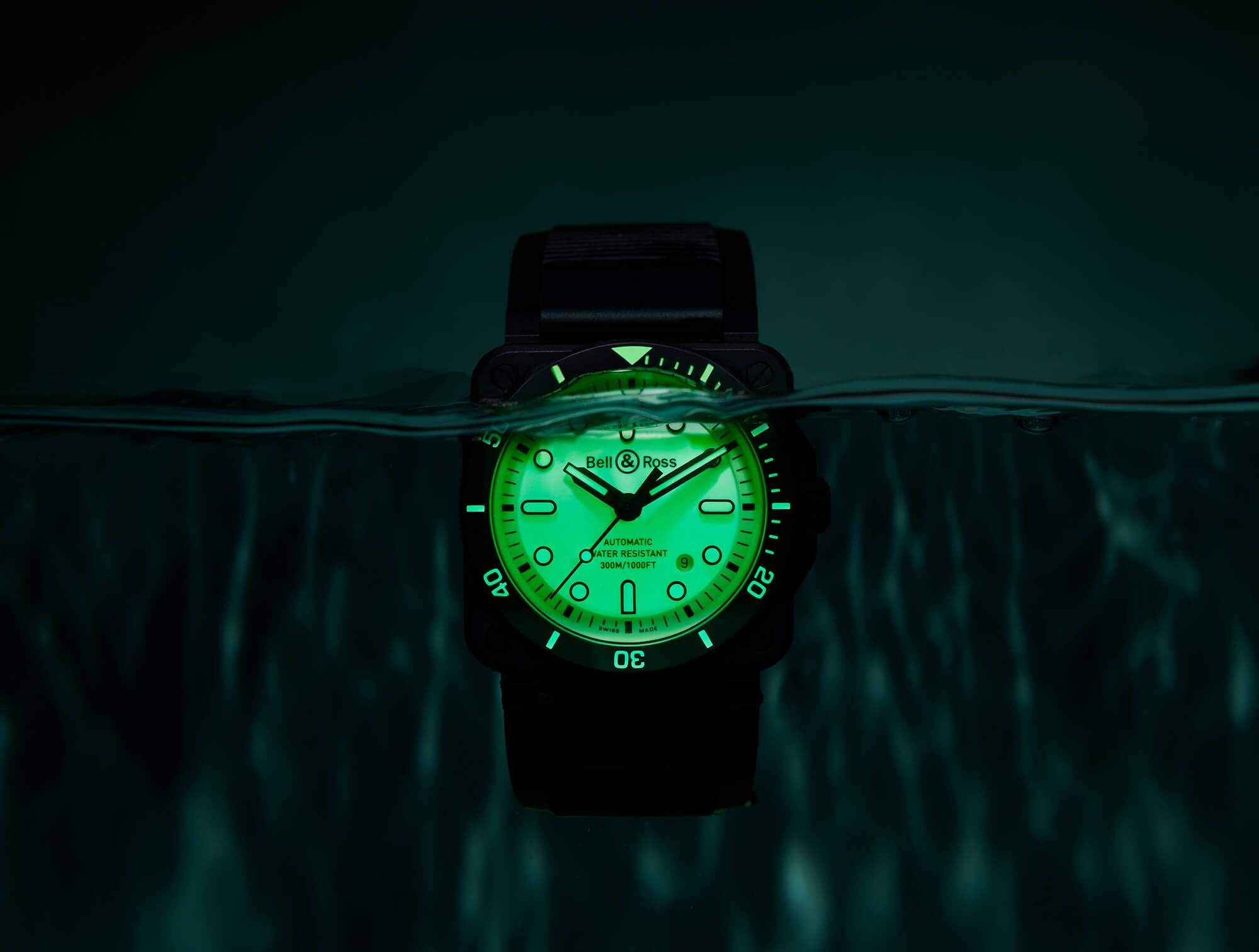 柏萊士BR03-92深潛系列綠盤夜光手表-復(fù)刻表