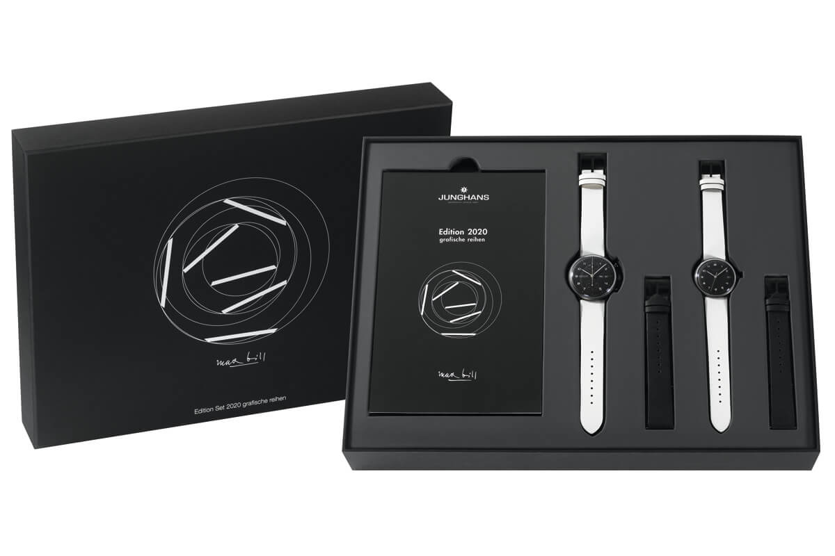 極簡主義德國黑色手表Junghans Max Bill2020年版套裝027/4018.02-復刻表