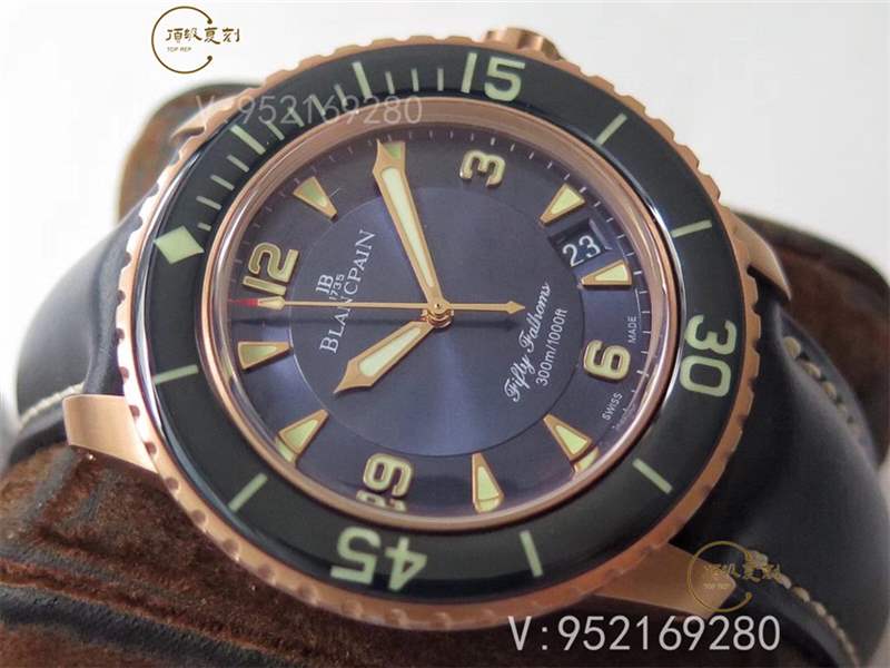 ZF廠寶珀五十噚5015B-3603C-63B玫瑰金藍盤復刻表做工怎么樣-復刻表