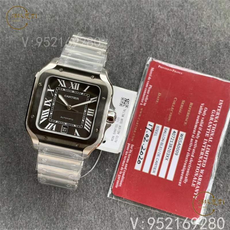 V6廠卡地亞大號(hào)山度士桑托斯復(fù)刻表新款碳鍍層做工怎么樣-復(fù)刻表