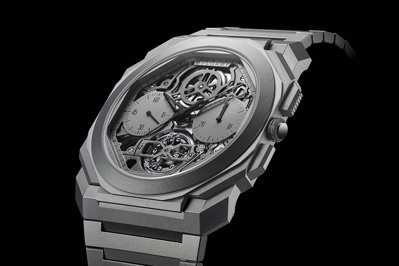 寶格麗新款Octo Finissimo-世界上最薄的計時鏤空陀飛輪腕表103295-復(fù)刻表