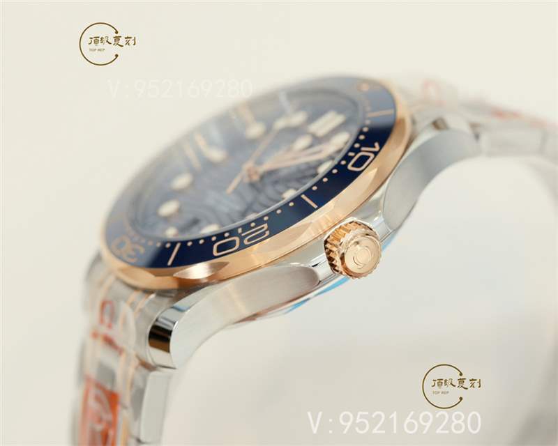 OR廠海馬300-OR廠歐米茄海馬300間玫瑰金藍(lán)盤復(fù)刻表做工怎么樣-復(fù)刻表