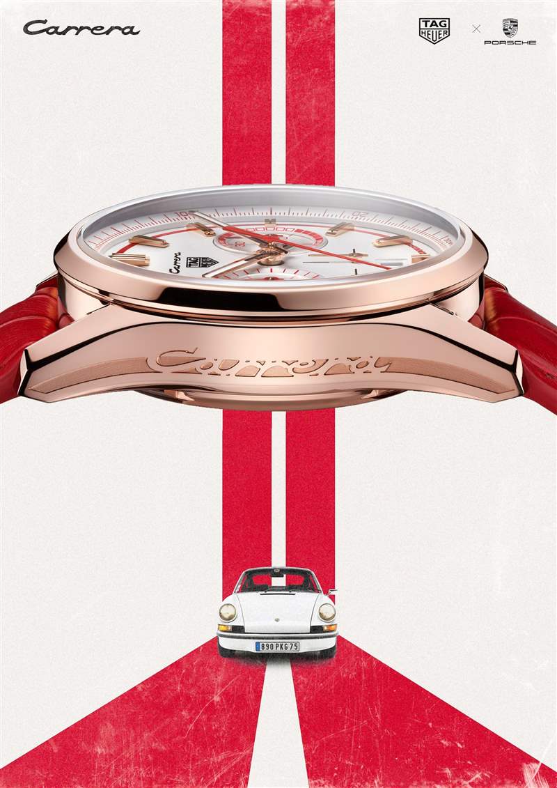 TAG Heuer Carrera x Porsche RS 2.7(參考編號:CBN2045.FC8316)售價:181,200港元(圖片來源:TAG Heuer) TAG Heuer聯(lián)乘Porsche Carrera五十周年限量版致敬終極賽車精神-復(fù)刻表