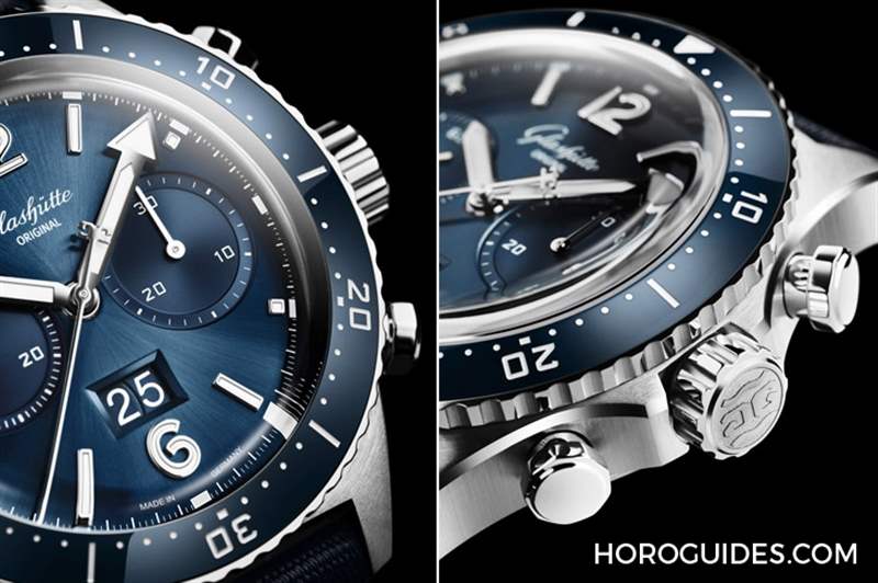 藍面、藍陶瓷圈打頭陣！ Glashütte Original SeaQ系列首次搭載計時功能-復刻表