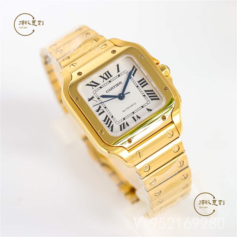 GF廠卡地亞35mm中號山度士復(fù)刻表新品做工評測-復(fù)刻表