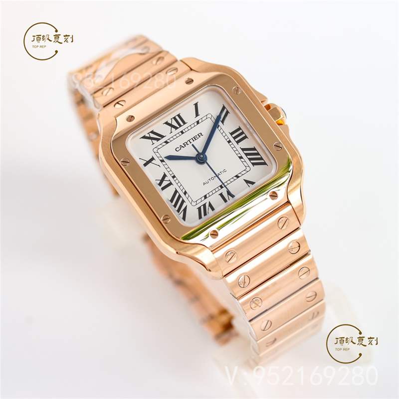 GF廠卡地亞35mm中號山度士復(fù)刻表新品做工評測-復(fù)刻表