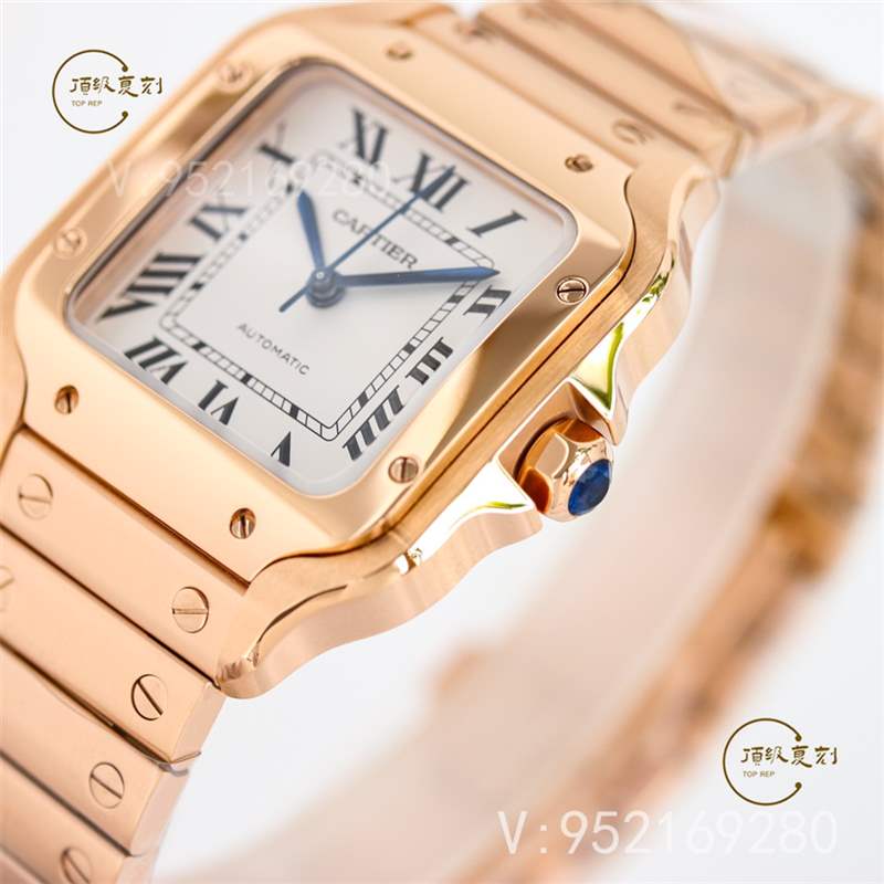 GF廠卡地亞35mm中號山度士復(fù)刻表新品做工評測-復(fù)刻表