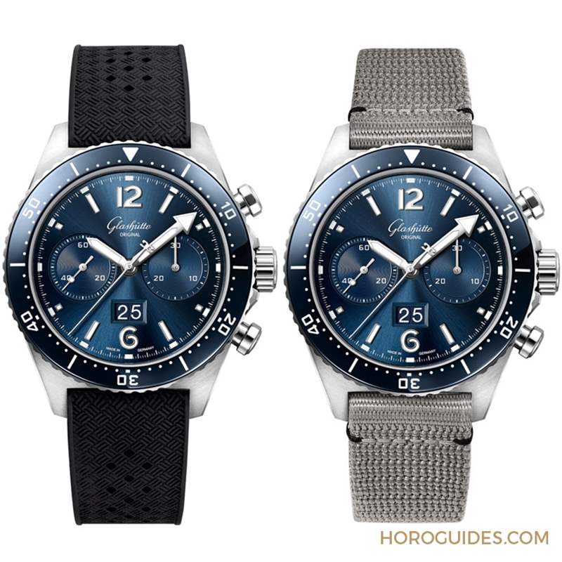 藍面、藍陶瓷圈打頭陣！ Glashütte Original SeaQ系列首次搭載計時功能-復刻表