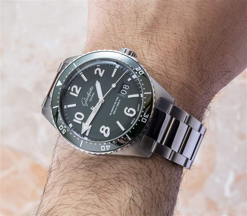 動手實踐：格拉蘇蒂原創 SeaQ 綠色表盤精鋼潛水表-復刻表