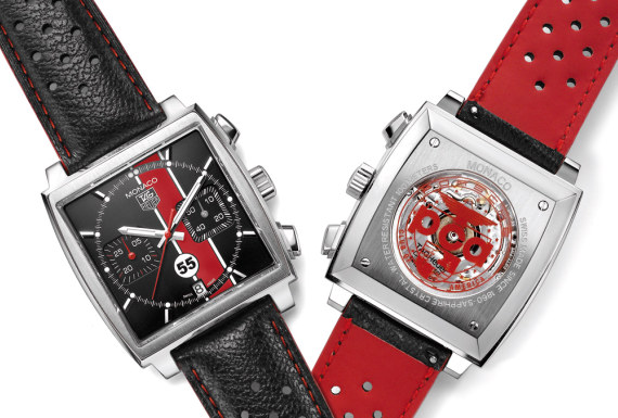 PCA-TAG front & back 泰格豪雅(Tag Heuer)和美國保時捷俱樂部聯(lián)手推出限量版摩納哥腕表-復(fù)刻表