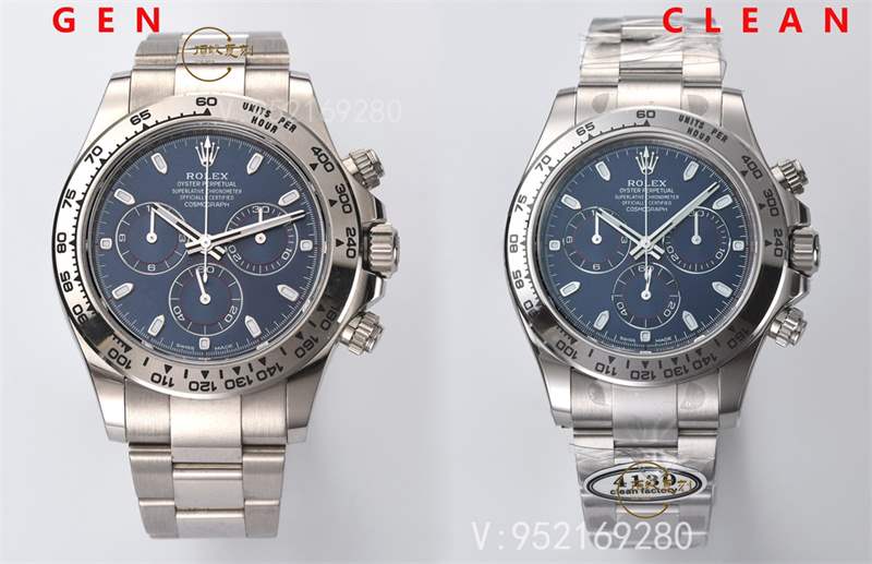 Clean廠116509白金藍鋼迪對比正品怎么樣,C廠藍貓迪真假對比評測-復(fù)刻表