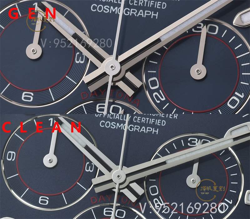 Clean廠116509白金藍鋼迪對比正品怎么樣,C廠藍貓迪真假對比評測-復(fù)刻表