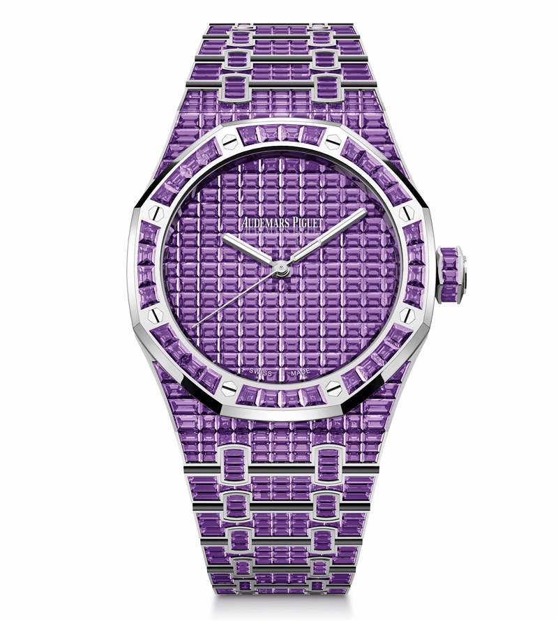 愛彼推出Royal Oak Selfwinding Rainbow Sets珠寶腕表：彩色寶石鑲嵌-復刻表