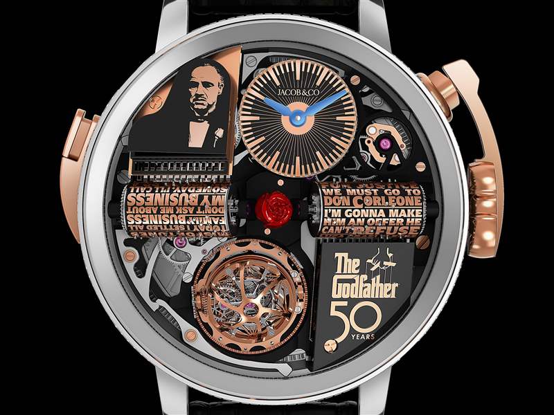 Jacob & Co.推出Opera Godfather 50th Anniversary三軸陀飛輪音樂盒腕表：《教父》上映50周年-復刻表