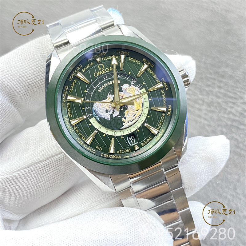 VS廠海馬綠盤世界時(shí)怎么樣,VS廠歐米茄世界時(shí)綠盤細(xì)節(jié)對(duì)版嗎-復(fù)刻表