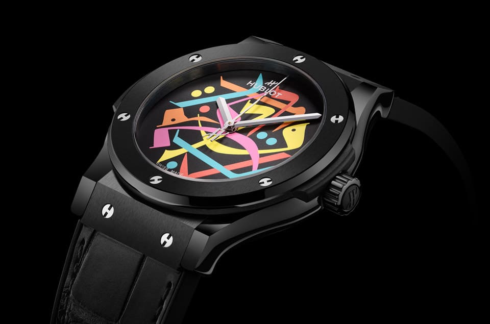 HUBLOT經(jīng)典融合黑陶瓷迪拜特別款 “鬼畫符” 有一個(gè)特殊含義-復(fù)刻表