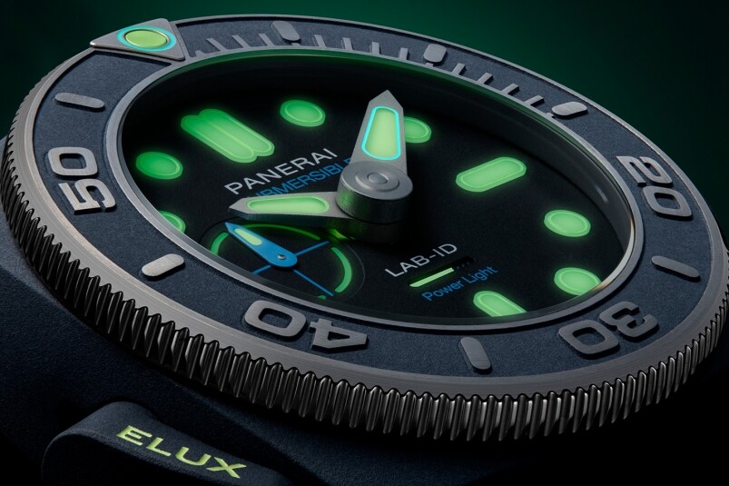夜光功能新高度！ Panerai全新Submersible Elux LAB-ID腕表 以純機械一鍵開關發光系統-復刻表