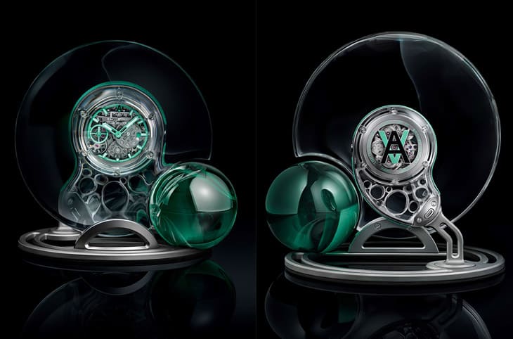 宇舶和火紅當代藝術(shù)家Arsham合作 融入Meca-10機芯的水滴型懷表還能當座鐘用-復刻表