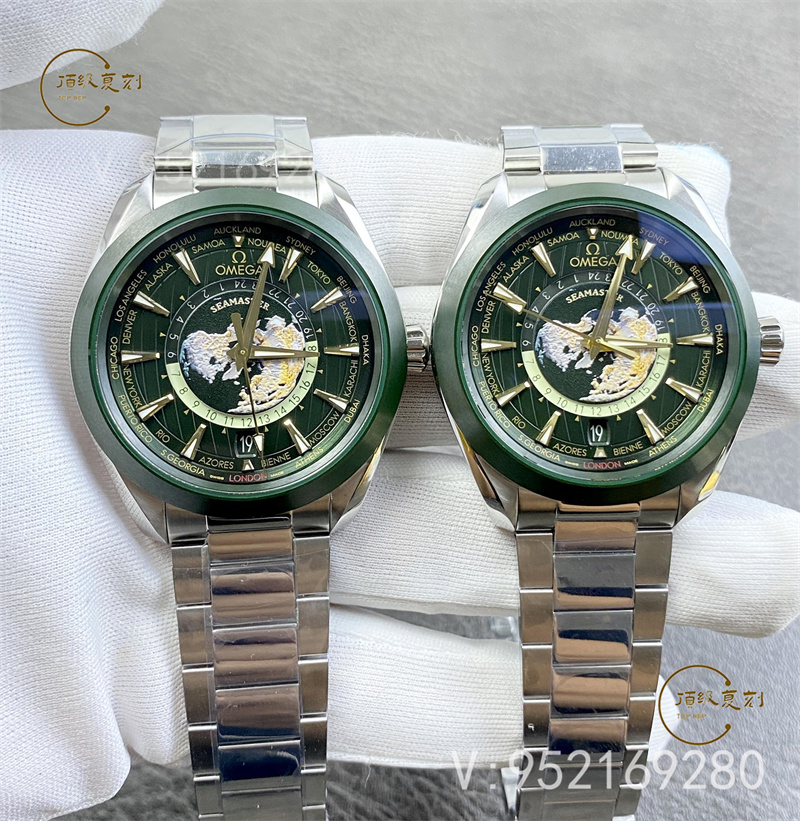VS廠歐米茄海馬150m系列墨綠世界時(shí)復(fù)刻表：深度測(cè)評(píng)與細(xì)節(jié)解析-復(fù)刻表